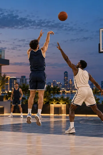 Poster art for Courtline, a fictional sports program.