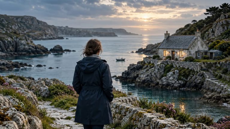 IPTV Edge preview: a coastal drama scene on screen, from a reel of original artwork.
